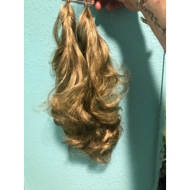 Hijuki Golden Brown Ponytail Extension Medium Claw Clip Hair Piece Thick Wavy TopperNEW