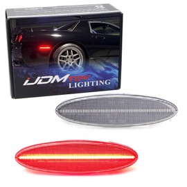 iJDMTOY Clear Lens Full LED Strip Rear Side Marker Light Kit Compatible with 1999-2004 Chevy C5 Corvette, Powered by 50-SMD LED, Replace OEM Sidemarker Lamps