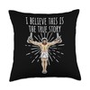 Gymnastics Rings True Cross Rings Gymnast Throw Pillow