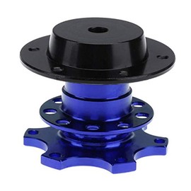 FireAngels Universal Steering Wheel Snap Off Quick Release Hub Adapter Boss Kit With 6-hole Steering Wheel Hub (Blue)