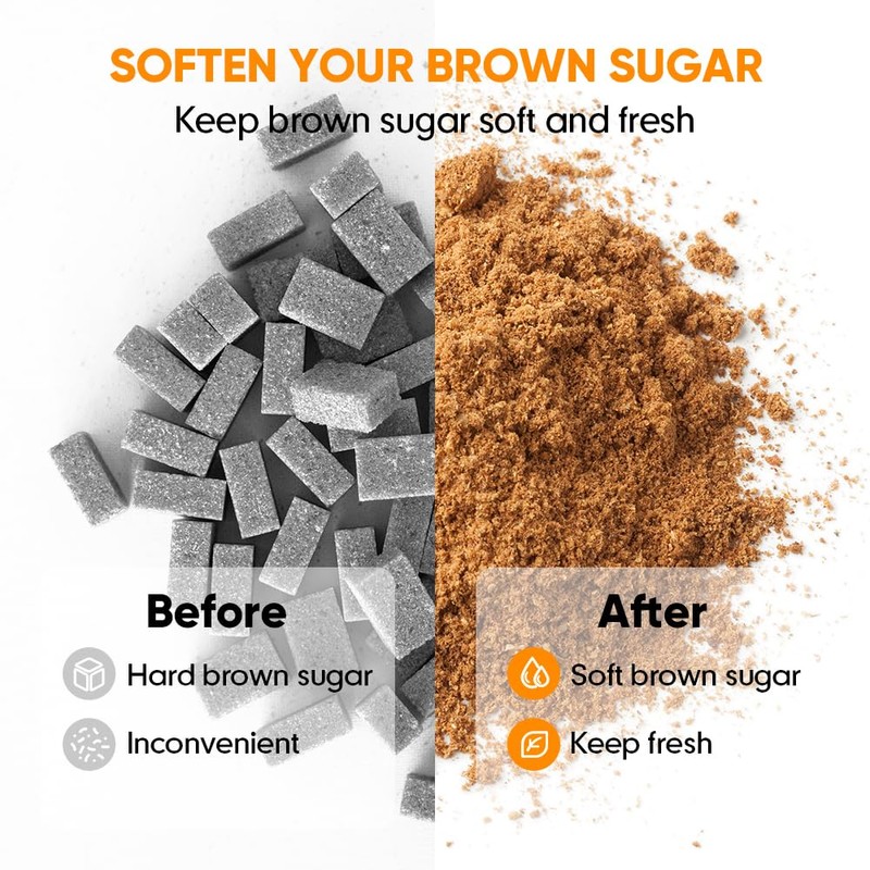 Moryimi Brown Sugar Container Airtight, 2 Quart Brown Sugar Keeper