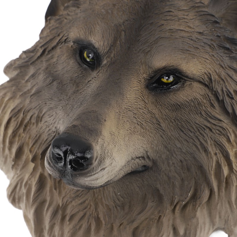 3D Animal Head Statue Resin Wall Decor Realistic Wildlife Sculpture