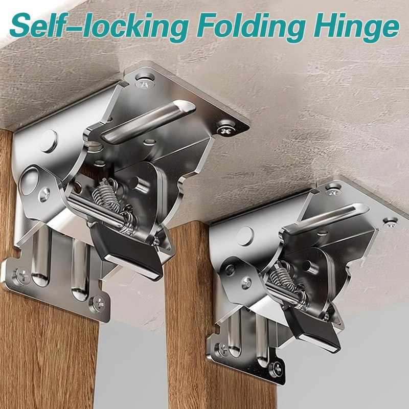 Folding Hinge with Lock, Pack of 4 Table Legs, Foldable