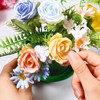 16 Pack Round Floral Foam with Bowls, Green Wet Flower