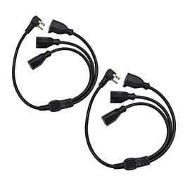 1 to 3 Extension Cord Splitter, 16AWG Heavy Duty, 3 Prong Indoor Power Strip (2)