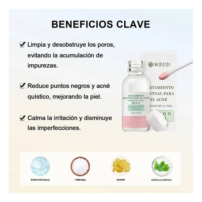 Kit Weud Rutina Completa Antiacne Sérum Crema Ojos 6 Piezas