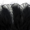 Mwoot Embroidered Flower Marabou Feather Fan, 1920s Vintage Style Folding