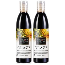Tuscanini, Balsamic Glaze Made with Kosher Balsamic Vinegar of Modena Italy, (2 Pack) 8.5oz bottle, Balsamic Reduction