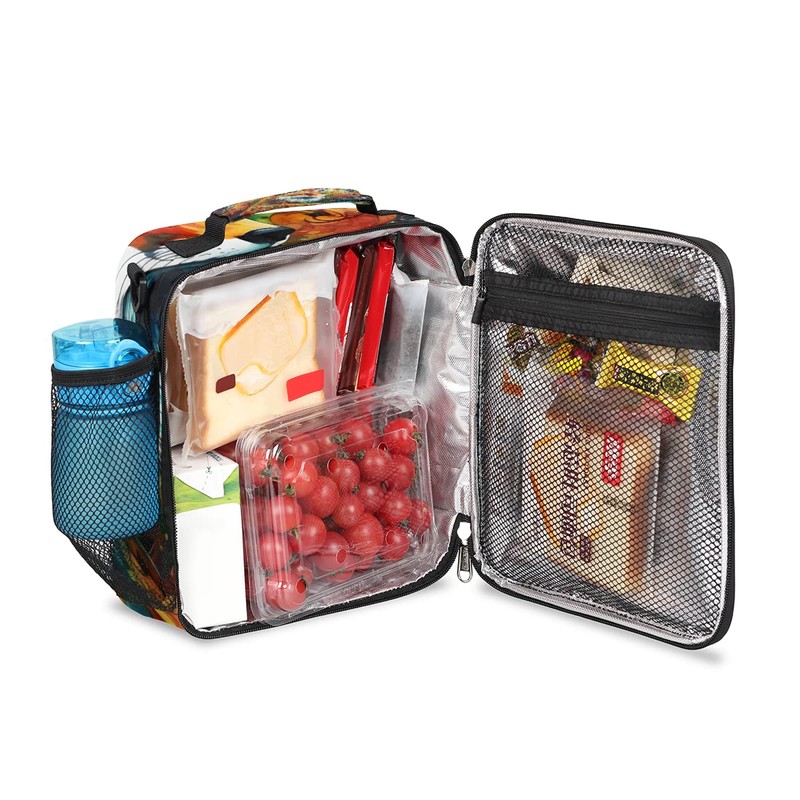 Funky Qiu Lunch Bag for Woman Man Watercolor Ethnic Fox