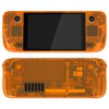 eXtremeRate Clear Orange Custom Faceplate Back Plate Shell for Steam