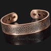 Wide Copper Magnetic Bracelet Men Celtic Pure Copper Bangle Cuff