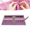50Pcs Knitting Needles Purple Assorted Size Stainless Steel Ergonomic Metal