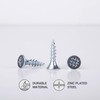 (Pack of 100) Zinc Plated Steel Wood Screws 2.5 x