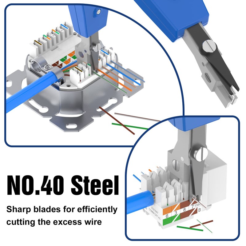 VCELINK Punch Down Tool, Ethernet Krone Tool for RJ45 Socket