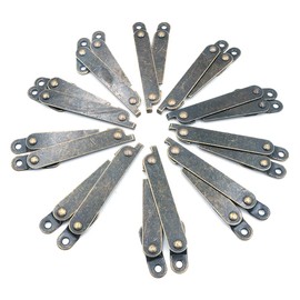 Namvo Antique Bronze Lid Support Hinges Stay for Box Display Furniture Accessories Cabinet Door Kitchen Cabinet Hinges 68 x 11 mm Pack of 10