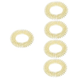 Mobestech 5pcs Acupressure Ring for Wrist Comfort Metal Massage Bracelet 2 Rings Universal Improvement for Women Girls