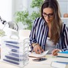 MUXHEL 2PCS 6 Tier Plastic Pencil Box Clear Pen Storage