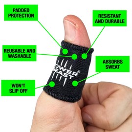 POWER BEAST Thumb and Finger Sleeves Protector, Thumb Covers, for Golf, Prevent Calluses, Blisters, and Tears, Nubs for Protect Fingers for Golf | Pair + Bag. (S)