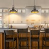 zeyu Farmhouse Pendant Light, 1-Light Industrial Hanging Light Fixture 11-inch,