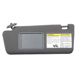 Dasbecan Left Driver Side Sun Visor Compatible with Toyota Tacoma 2005-2012 74320-04181-B1 Gray Without Light