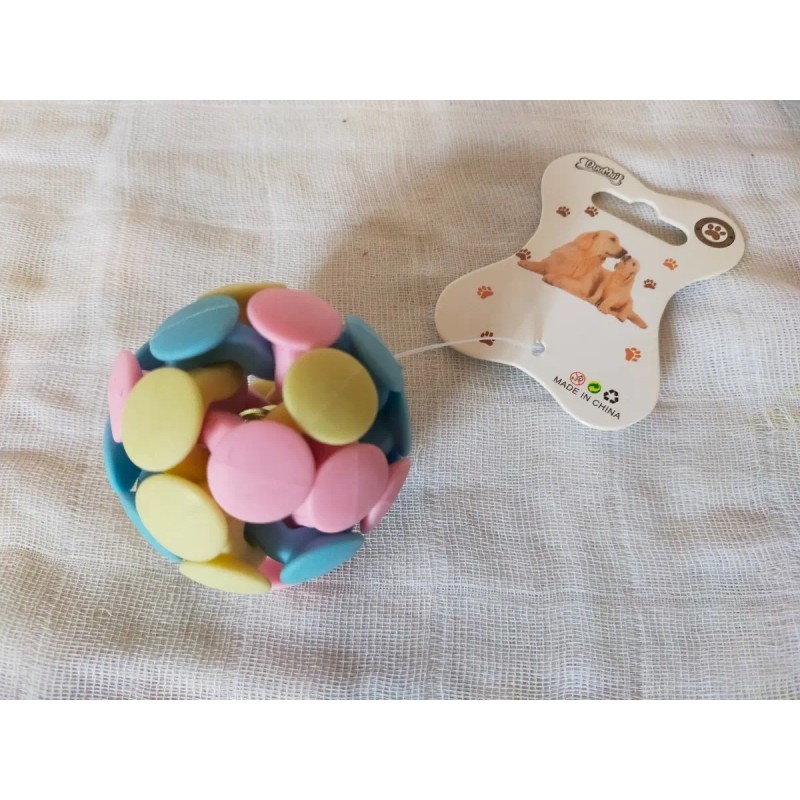 Juguete Pelota De Goma Con Cascabel Perro O Gato