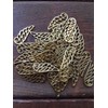 50 Pieces Wing Feather Golden Charms Decor Craft Handmade Accessories