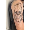 2 Sheets Temporary Skull Tattoo Biker Tattoo Fake Tattoo J506