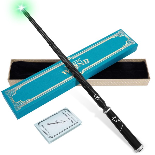 Light Up Wizard Magic Wand with 5 Light Colors, Rechargeable