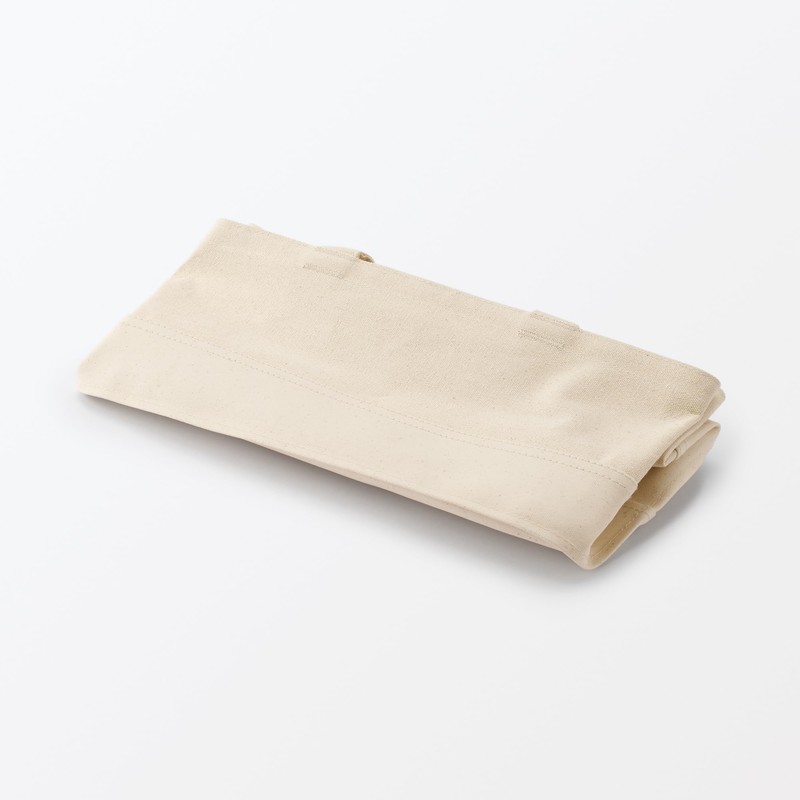 Muji 23089999 Cotton Canvas Soft Box with Handle, Slim, Small,