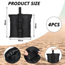 cakefly 4Pack Gazebo Weights Sand Bags Tent Sandbags Industrial Grade 600D Heavy Duty Sand Weight Bags Gazebo Leg Weights Bags Parasol Weights Bag for Any Pop Up Tents Canopy Umbrella (Double-Pocket)