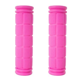 Buaak 1 Pair Non-Slip Bicycle Grips, Rubber Grips, for Hudora Scooter Grips Replacement, Rubber Grips Bicycle Handlebar for Racing, City Biking, BMX (Pink, 22 mm)