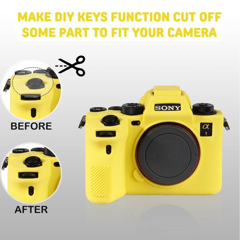 STSEETOP Camera Case for Sony A1 - Protective Silicone DSLR
