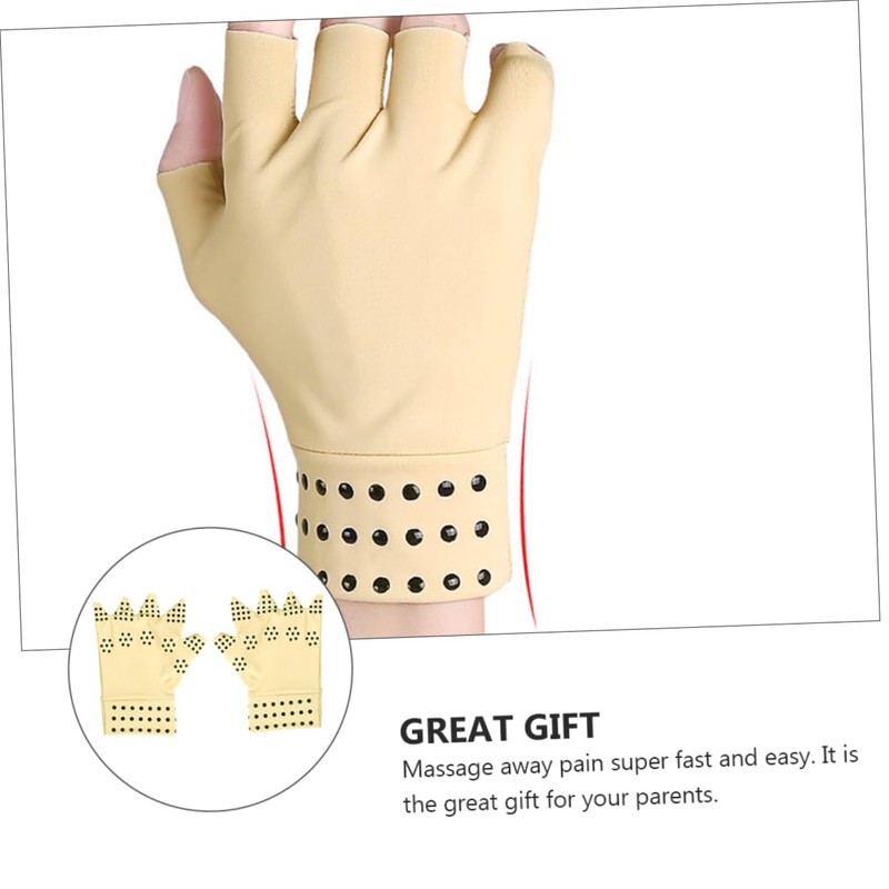 Healeved 2 Pairs Compression Gloves Magnetic Therapy Gloves for Hand