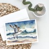 Caroline's Treasures Sanderling Racing the Tide Greeting Cards Pack of