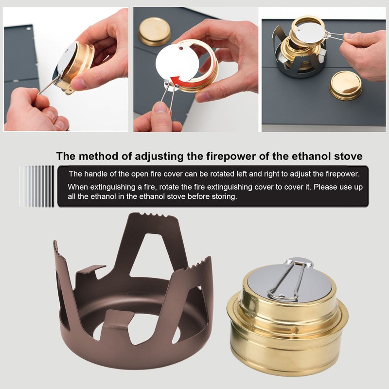 Camping Stove Windproof Vaporizable Portable Liquid Spirit Stove with Stand