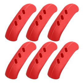 6 Pieces Silicone Handle for Cast Iron Skillet, Cast Iron Handle Cover, Non-Slip Pot Handle Covers Heat Resistant, Assistant Pan Handle Sleeves, Hot Handle Holder Grip (Red)