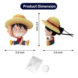 GENANY 3D Resin Captain Car Air Freshener Vent Clips, Anime Car Air Freshener, Car Fresheners, Air Freshener Car, Car Fresheners for Women and Men, Car Scent Air Freshener, Car Vent Air Freshener