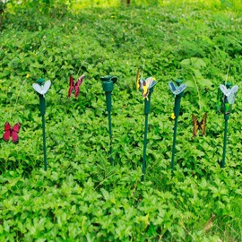 Solar Butterfly, Dual (Solar / Battery) Power Fluttering Butterfly By Random, Solar or Battery Powered