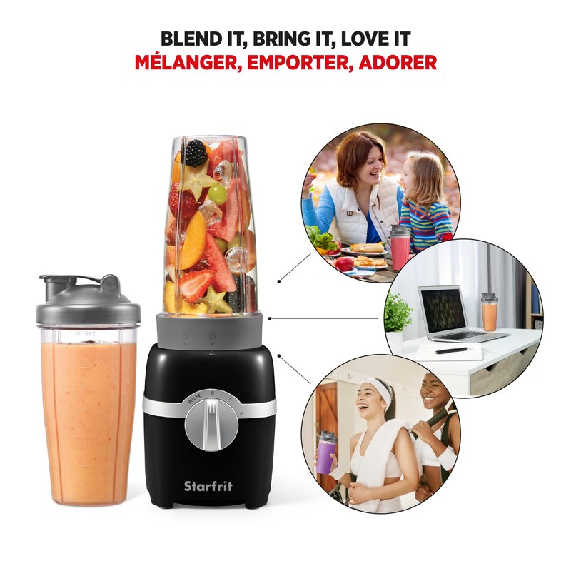Starfrit Personal Blender - Two 828ml Cups - High, Low