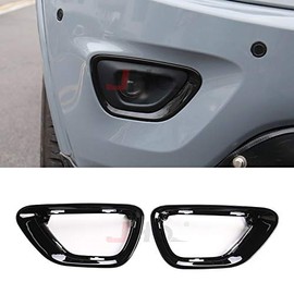 JHO Car Front Fog Lights Cover Trim Fog Lamp Frame Replace for Jeep Grand Cherokee 2014-2016 2015 Limited Accessories(Black)