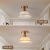 JFZANMUA 1 Light Brass Ceiling Light Fixture Vintage Close to