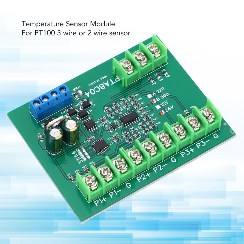 4 Channel PT100 RTD RS485 Temperature Sensor Board Temp Acquisition