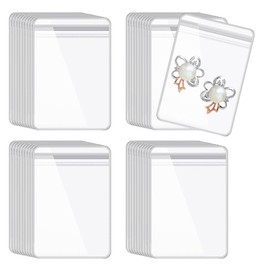 ESJNNK Jewelry Bags, 100 Pieces, PVC Zipper Bags, Packing Accessories, Vinyl Jewelry Pouches, Transparent, Seal, Antioxidant, Anti-Tarnish, Zippered Bags, Mini Size (2.0 x 2.8 inches (5 x 7 cm)