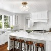 OYKYOHEI Semi Flush Mount Ceiling Light, Globe Glass Ceiling Light