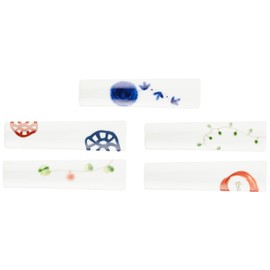 Arita Ware 57102 Ichimine Kiln Picture Change, Slim, Chopsticks Rest, Delicacy, 5 Pieces