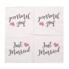 20 Napkins 'Just Married' 33 x 33 cm – Taupe