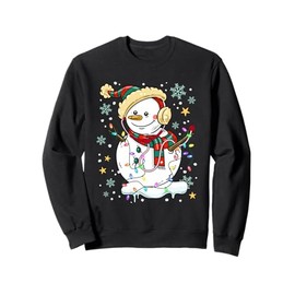 Snowman Nurse Christmas Snowman Lights Xmas Scrub Men Women Sweatshirt