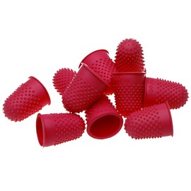 Quality Flexible Rubber Thimblette Red Size 00 14mm Finger Cone Thimble (10)