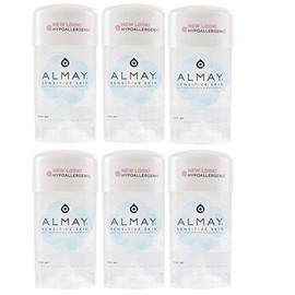 Almay Sensitive Skin, Clear Gel Fragrance Free - 2.25 oz, (Pack of 6) (6 Pack)