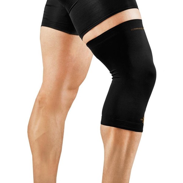 Tommie Copper Men's Recovery Refresh Knee Sleeve, Black, Large